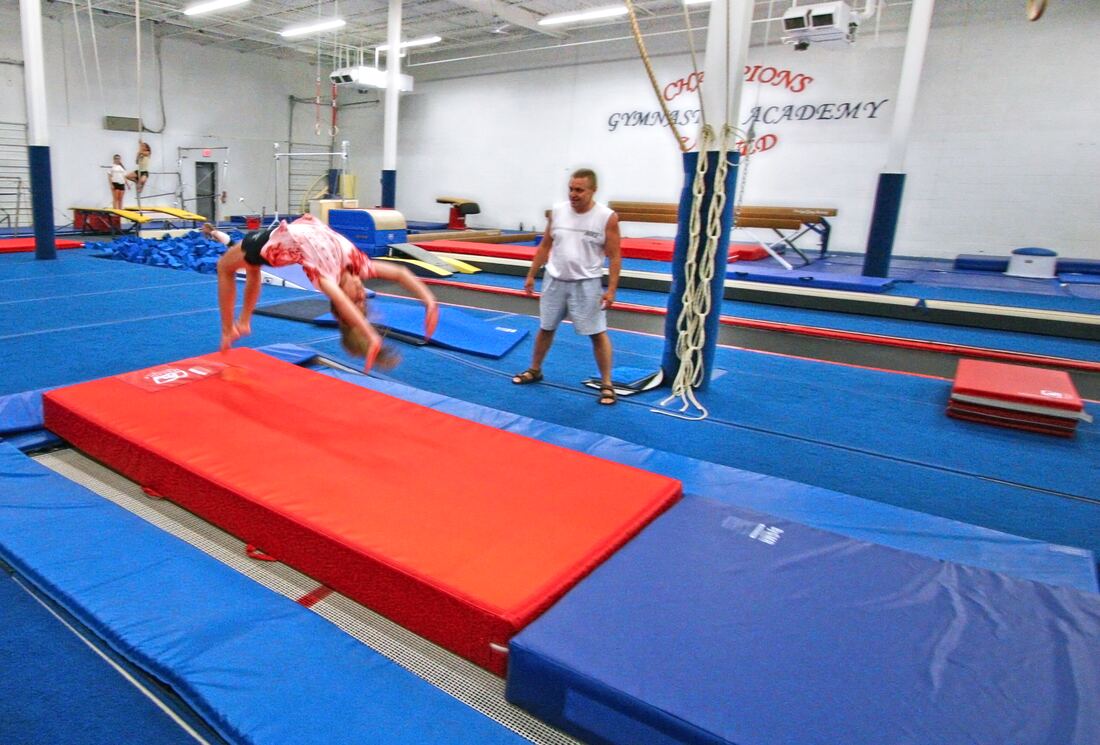 Gymnast tumbling