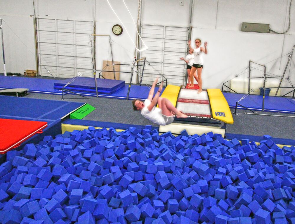 Birthday party in the foam pit